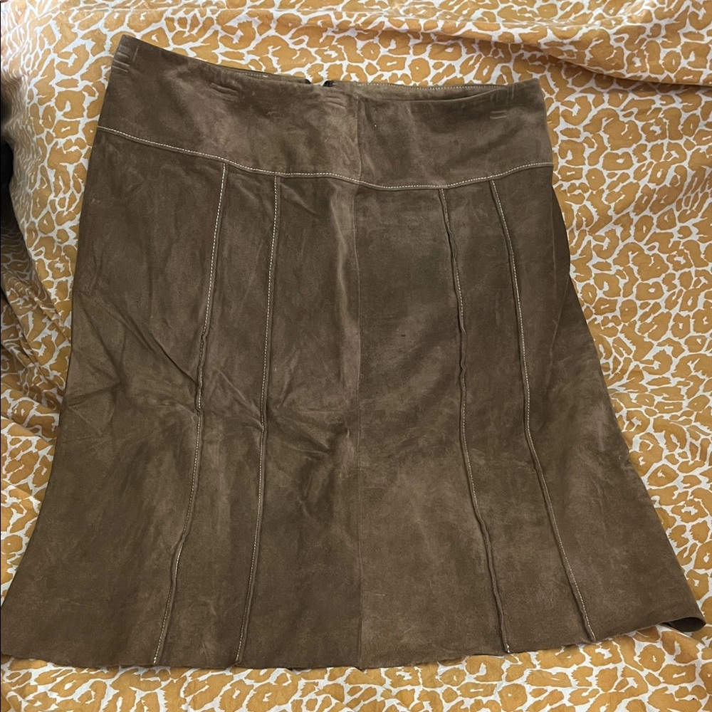 Brown Suede Skirt